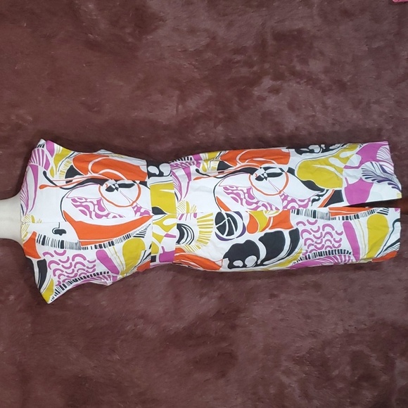 Lafayette 148 Abstract Floral Sleeveless Dress - Picture 6 of 7